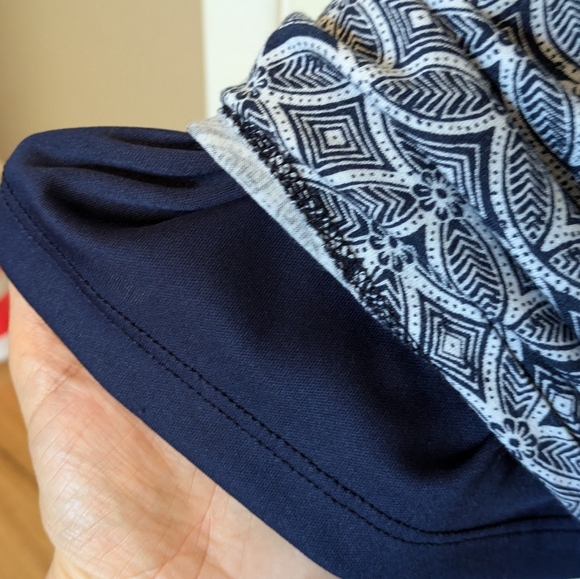 Navy Blue Sleeveless Pullover Ruched Waist Midi Dress - Women's Small - Picture 5 of 6